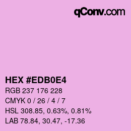 Color code: HEX #EDB0E4 | qconv.com