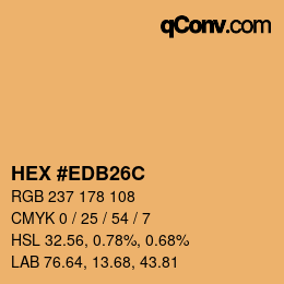 Color code: HEX #EDB26C | qconv.com