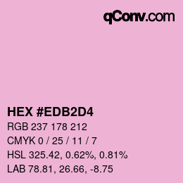 Color code: HEX #EDB2D4 | qconv.com