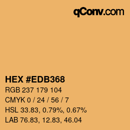 Color code: HEX #EDB368 | qconv.com