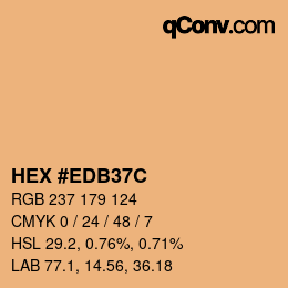Color code: HEX #EDB37C | qconv.com