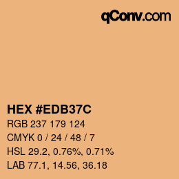 Color code: HEX #EDB37C | qconv.com