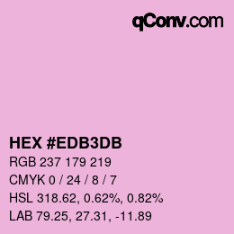 カラーコード: HEX #EDB3DB | qconv.com