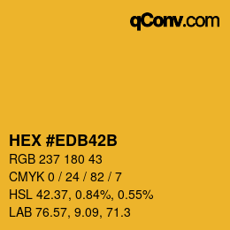 カラーコード: HEX #EDB42B | qconv.com
