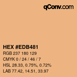 カラーコード: HEX #EDB481 | qconv.com