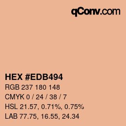 カラーコード: HEX #EDB494 | qconv.com
