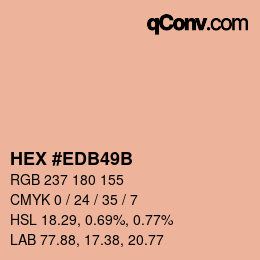 Color code: HEX #EDB49B | qconv.com