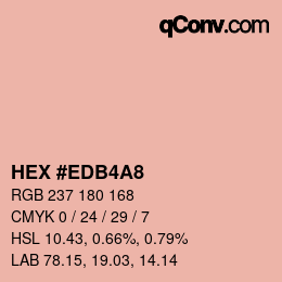 カラーコード: HEX #EDB4A8 | qconv.com