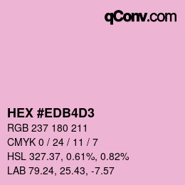 カラーコード: HEX #EDB4D3 | qconv.com