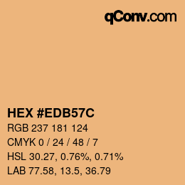 Color code: HEX #EDB57C | qconv.com