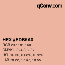 Color code: HEX #EDB5A0 | qconv.com