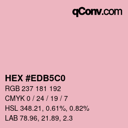 Color code: HEX #EDB5C0 | qconv.com