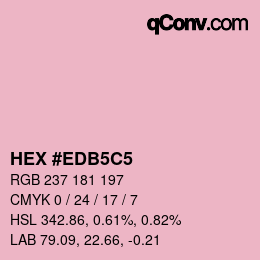 Color code: HEX #EDB5C5 | qconv.com