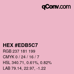 Color code: HEX #EDB5C7 | qconv.com