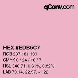 Farbcode: HEX #EDB5C7 | qconv.com