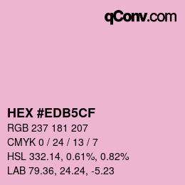 Color code: HEX #EDB5CF | qconv.com