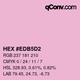 颜色代码: HEX #EDB5D2 | qconv.com