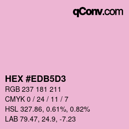 カラーコード: HEX #EDB5D3 | qconv.com