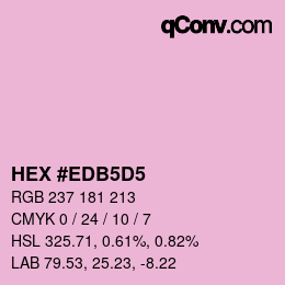 Color code: HEX #EDB5D5 | qconv.com