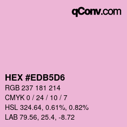 Color code: HEX #EDB5D6 | qconv.com