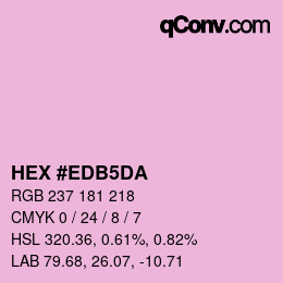 カラーコード: HEX #EDB5DA | qconv.com
