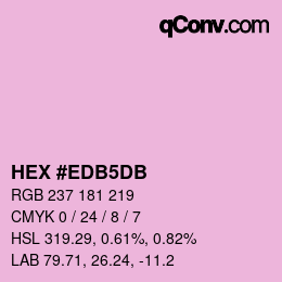 Color code: HEX #EDB5DB | qconv.com