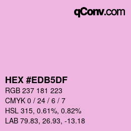 Color code: HEX #EDB5DF | qconv.com