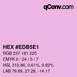 Color code: HEX #EDB5E1 | qconv.com