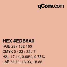 Color code: HEX #EDB6A0 | qconv.com