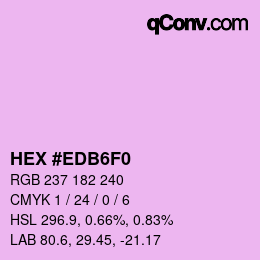Color code: HEX #EDB6F0 | qconv.com