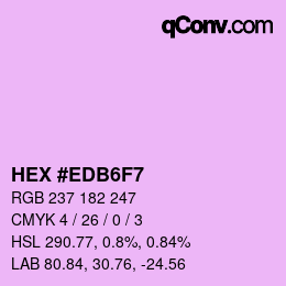 Color code: HEX #EDB6F7 | qconv.com