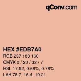 カラーコード: HEX #EDB7A0 | qconv.com