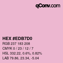 カラーコード: HEX #EDB7D0 | qconv.com