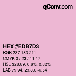 Color code: HEX #EDB7D3 | qconv.com