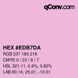 カラーコード: HEX #EDB7DA | qconv.com
