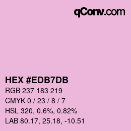 カラーコード: HEX #EDB7DB | qconv.com