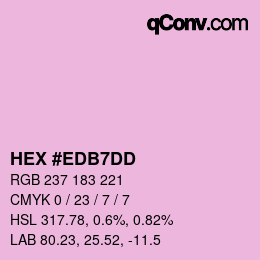Color code: HEX #EDB7DD | qconv.com