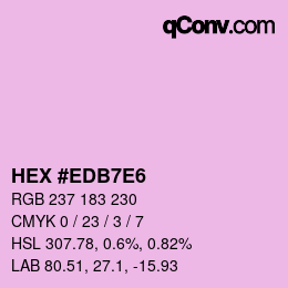 Color code: HEX #EDB7E6 | qconv.com
