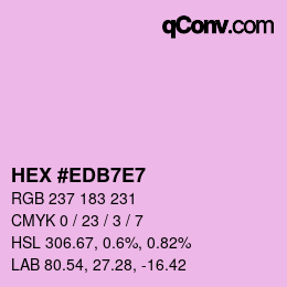Color code: HEX #EDB7E7 | qconv.com