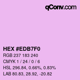 カラーコード: HEX #EDB7F0 | qconv.com