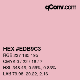 カラーコード: HEX #EDB9C3 | qconv.com