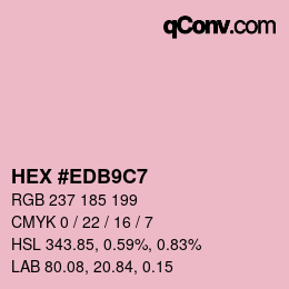 Color code: HEX #EDB9C7 | qconv.com
