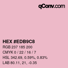 颜色代码: HEX #EDB9C8 | qconv.com