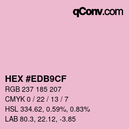 カラーコード: HEX #EDB9CF | qconv.com