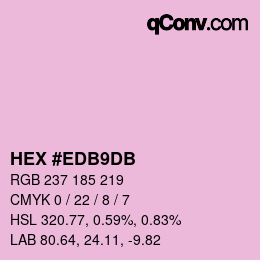カラーコード: HEX #EDB9DB | qconv.com