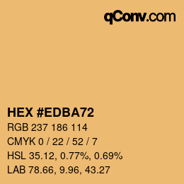 Color code: HEX #EDBA72 | qconv.com