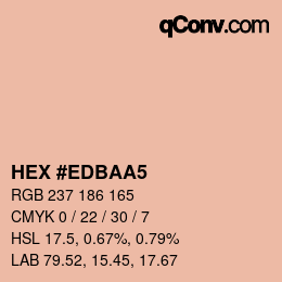 カラーコード: HEX #EDBAA5 | qconv.com
