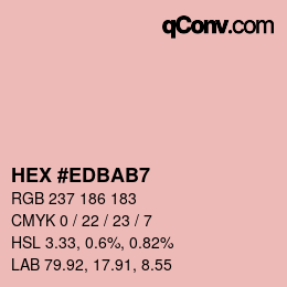 Color code: HEX #EDBAB7 | qconv.com