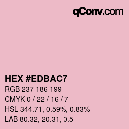 Color code: HEX #EDBAC7 | qconv.com