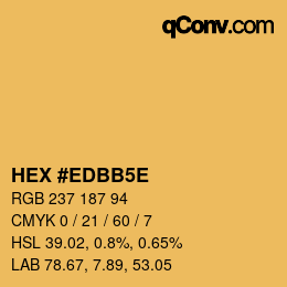カラーコード: HEX #EDBB5E | qconv.com